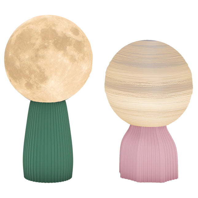 Planeten-Tischlampen-Set, 3 Farben, USB-betrieben