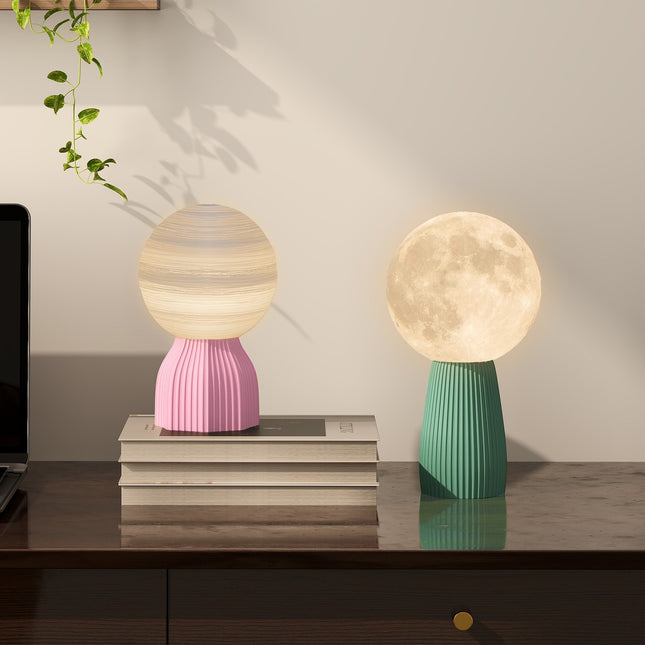 Planeten-Tischlampen-Set, 3 Farben, USB-betrieben