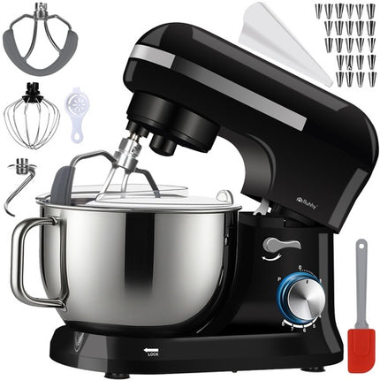 Planeten-Küchenmaschine, 1000W, 4.5L Schüssel, Schwarz