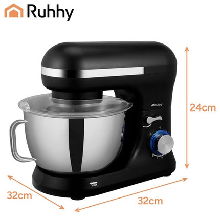 Planeten-Küchenmaschine, 1000W, 4.5L Schüssel, Schwarz