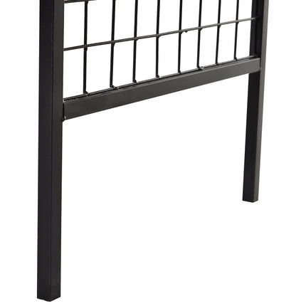 Rankbogen aus schwarzem Metall mit Bank - 154 x 60 x 205 cm