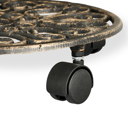Plant Caddy with Wheels, Set of 2 – Cast Iron