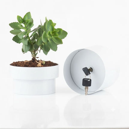 Plant Pot Safe with Lockable Compartment, 2 Keys