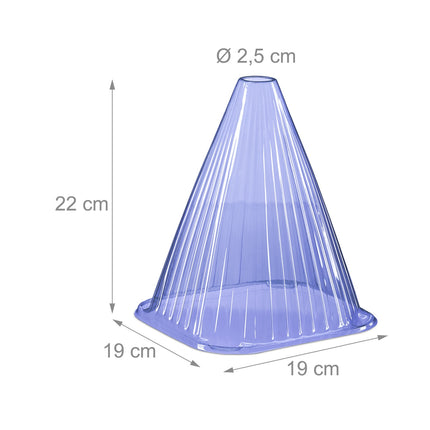 Plantenbeschermingskegels, blauw, set van 32, PVC-materiaal