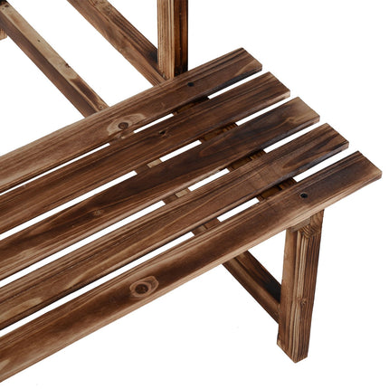 Plantentrap Bloementrap Bloemenplank 3 treden van dennenhout 100 x 80 x 78 cm voor tuin, balkon en terras