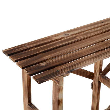Plantentrap Bloementrap Bloemenplank 3 treden van dennenhout 100 x 80 x 78 cm voor tuin, balkon en terras