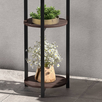 Pflanzenständer aus Holz, 5-stöckiges Blumenregal für den Balkon