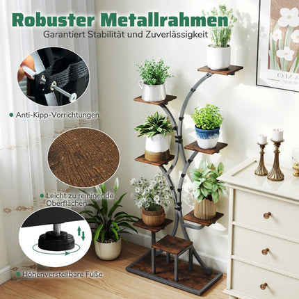 Pflanzenständer mit Wachstumslampen – 8-stufiges Indoor-Regal