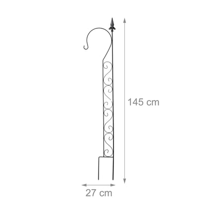 Pflanzenstützhaken, 145 cm Metallspalier