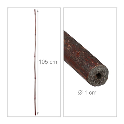 Pflanzenstützstäbe, 105 cm, 24er-Set