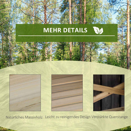 Pflanztisch aus Holz mit Stauraum, Hellbraun, 80x40x84 cm