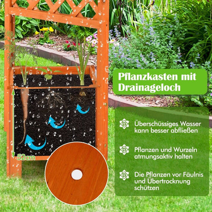Pflanzkasten 180 cm hoch Gartenbeet mit Spalier orange