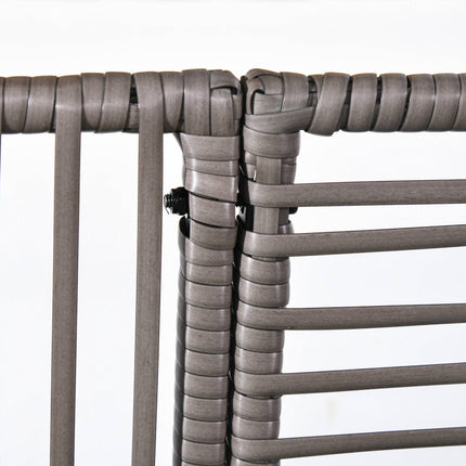 Pflanzkasten mit Spalier, wetterfest, Polyrattan, 103x29x103 cm, Grau