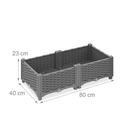 Planter box in rattan look