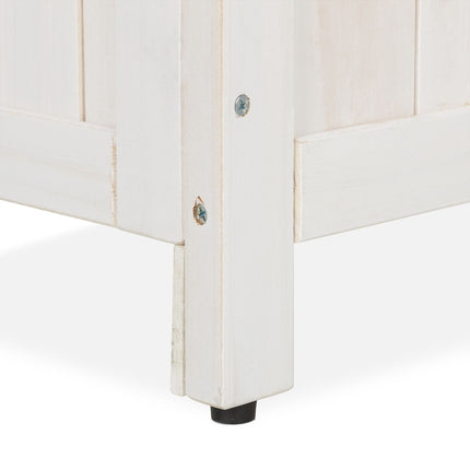 Pflanzkasten mit Spalierwand in Weiß