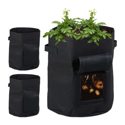 Planting bag in fleece set of 3 Ø 35 cm