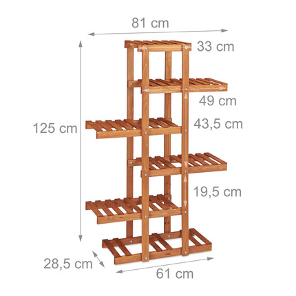 Pflanzenregal Holz 5 Böden