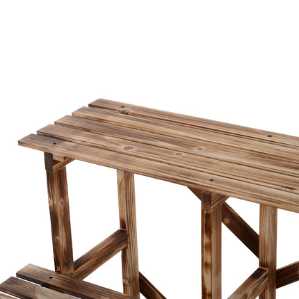 Hölzernes Pflanzenregal, 3-stöckiges Blumenregal für Garten und Balkon