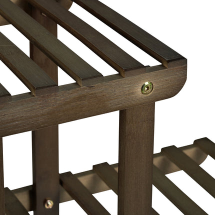 Plant stand in bamboo with wheels