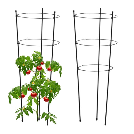 Plant support 76 cm black, set of 2