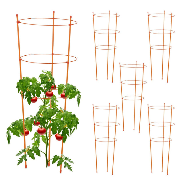 Pflanzenstütze 76 cm orange, 6er Set