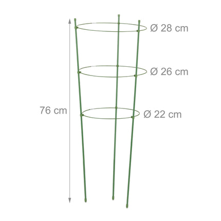 Plantensteunen 76 cm groen, set van 6