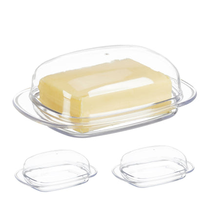 Plastik-Butterdose 3er-Set mit Deckel