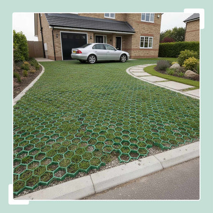 Plastic Lawn Grid for Ground Stabilization, 50x50 cm