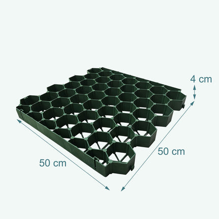 Plastic Lawn Grid for Ground Stabilization, 50x50 cm