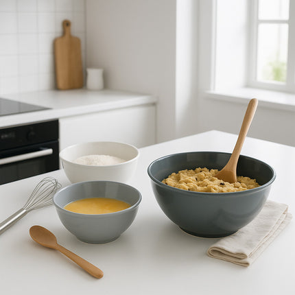 Kunststoff-Rührschüssel-Set, 6-teilig, ineinander nestbares Design