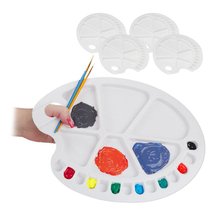Mischpalette aus Kunststoff, 5er-Set, 20 Vertiefungen