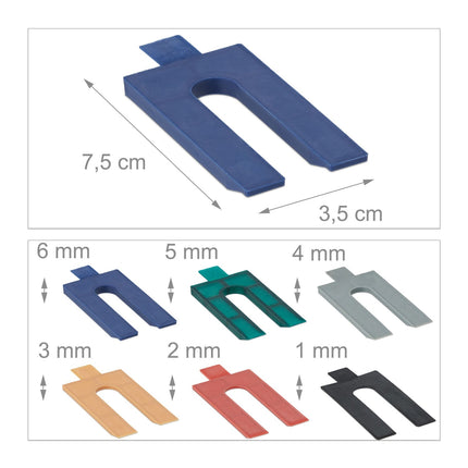 Plastic Spacer Plates, 288 Pack – 6 Thickness Options