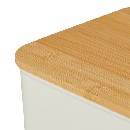Plastic Storage Box Set with Bamboo Lids, Stackable