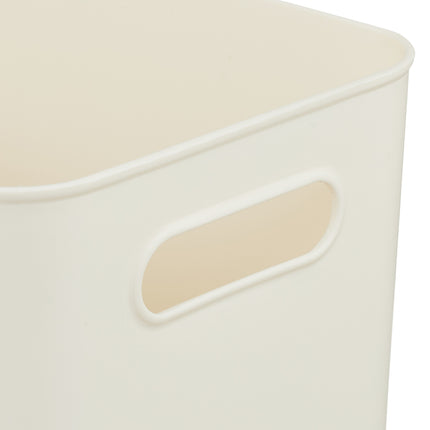 Plastic Storage Boxes with Bamboo Lids, Set of 2