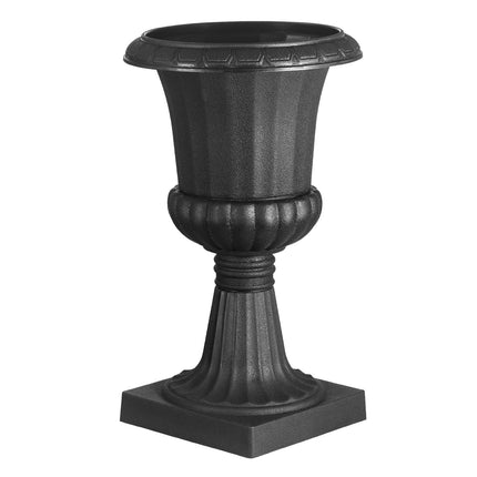Plastic Urn Planters, 40 x 67 cm, 2-Pack, Black