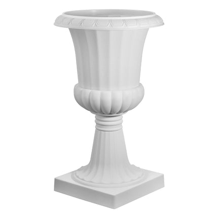 Plastic Urn Planters, 40 x 67 cm, 2-Pack White