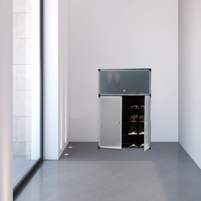 Plastic shoe cabinet