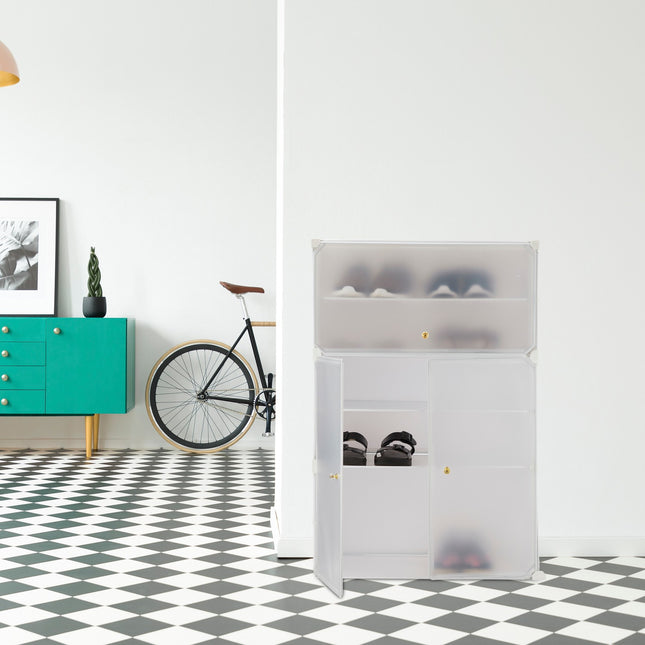 Plastic shoe cabinet