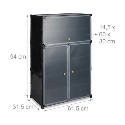 Plastic shoe cabinet