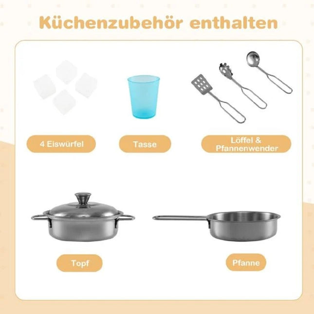 Spielküche für Kleinkinder mit Kreidetafel, 82x24x80 cm