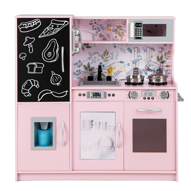 Spielküche für Kleinkinder mit Kreidetafel, Rosa