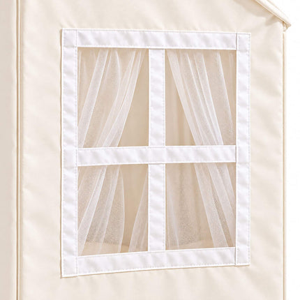 Play Tent for Children with Bunting and 2 Entrances, 130 x 125 x 95 cm, Beige