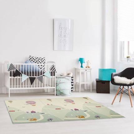 Playmat with animal and road theme, foldable