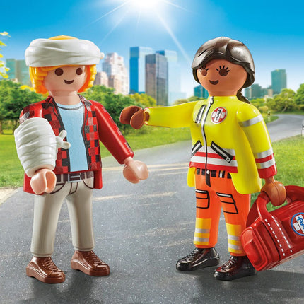 Playmobil Duopacks Sanitäter mit Patient 71506