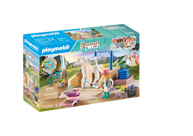 Playmobil World Of Horses Pferdewaschplatz mit Isabella und Lioness 71354