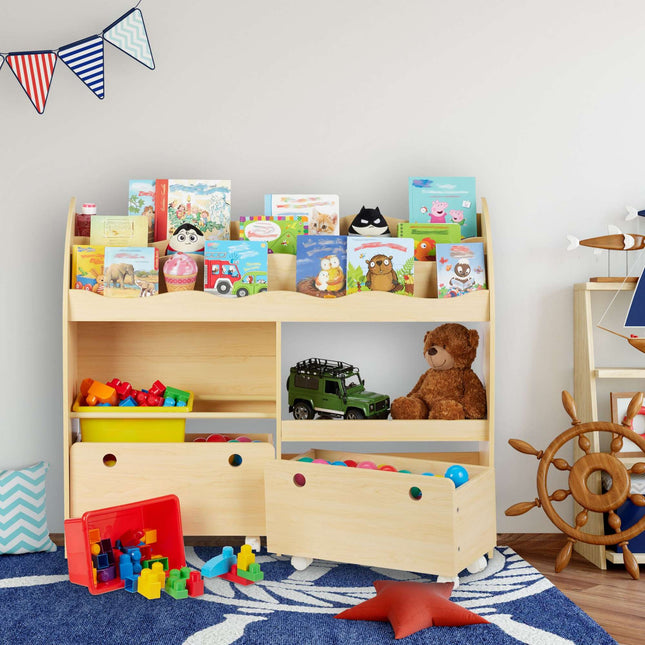 Spielzimmer-Aufbewahrung für Spielzeug & Bücher