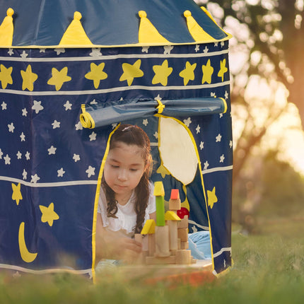 Play tent with moon and stars