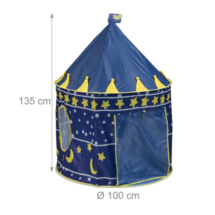 Play tent with moon and stars
