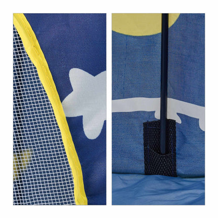 Play tent with moon and stars