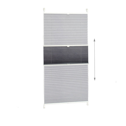 Pleated blind gray without drilling